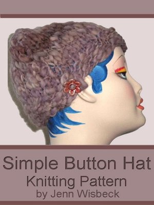 cover image of Simple Button Hat Knitting Pattern